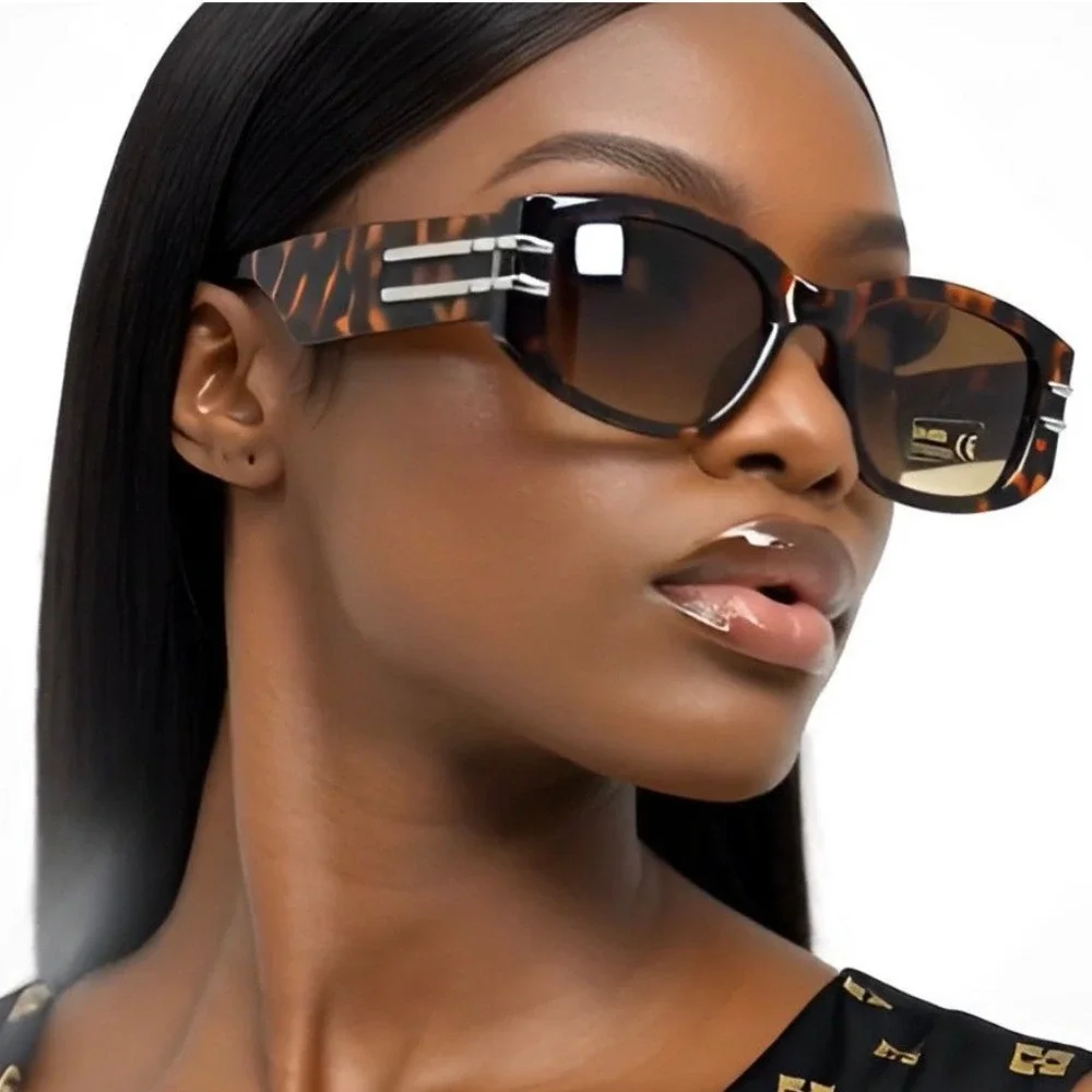 Oval Cat Eye Sunglasses Tortoise Brown Lens Fashion UV400 Protection Classic New